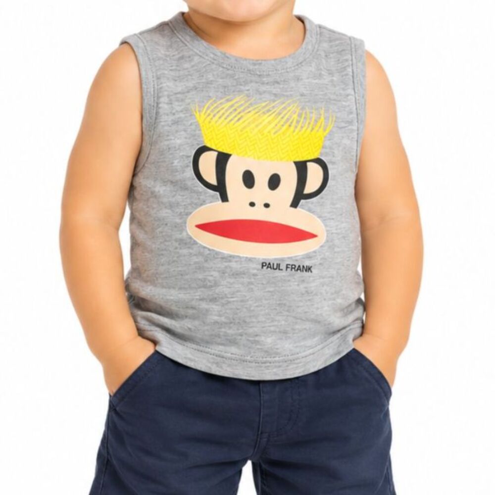 🔥 5 for $30 🔥 Paul Frank Boys’ Sleeveless Graphic Tank Top | Size 18M